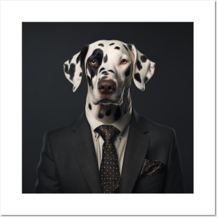 Dalmatian Dog in Suit Posters and Art